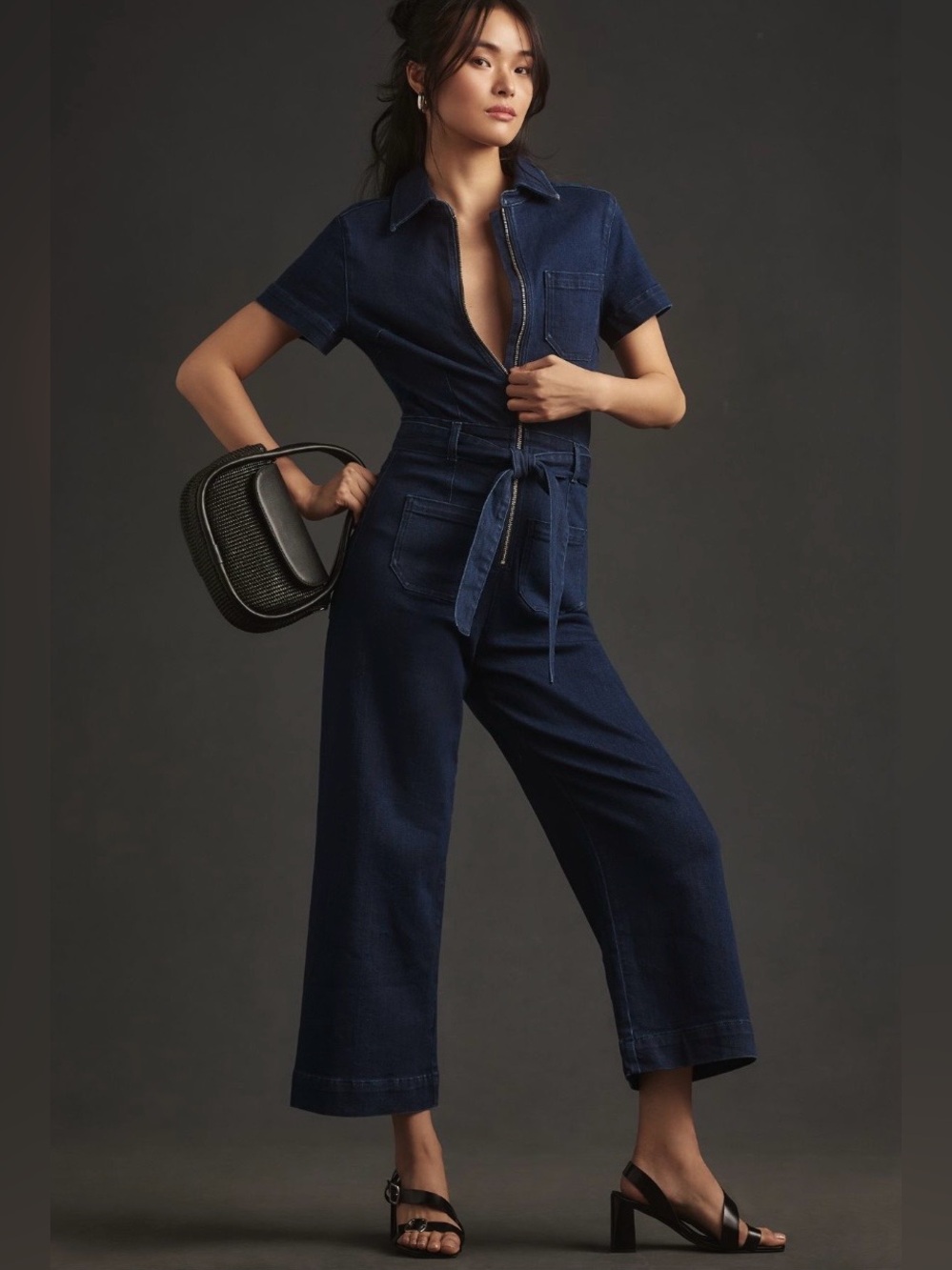 Anthropologie Colette Denim Jumpsuit Size 12 NWT